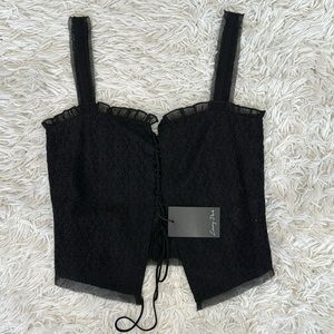 Vici Emory Park Black Lace Up Corset Top Size Small